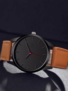 6201 2 pièces/ensemble Nouvelle montre pour homme, montre-bracelet à quartz de luxe décontractée pour homme, bracelet en cuir, ensemble de cadeaux originaux pour homme - Product Image 6