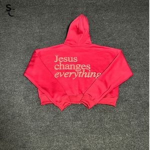 Sweats à capuche personnalisés surdimensionnés et courts, imprimés, avec fermeture éclair, en molleton 100 % coton de haute qualité, pour un usage décontracté, et service OEM - Product Image 2