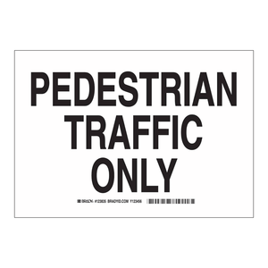 Panneau de signalisation pour la circulation des piétons uniquement - Panneau de rue haute visibilité pour intérieur/extérieur - Product Image 3