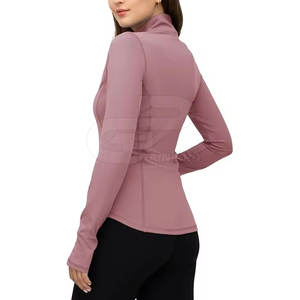 Chaqueta de Yoga para Mujer de Alta Calidad, Tejido Elástico Transpirable, Corte Ajustado, Cierre Completo, Manga Larga, Chaqueta Deportiva - Product Image 2