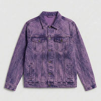 Blouson en jean délavé écologique personnalisé unisexe décontracté à boutons coupe classique pour l'hiver en coton tricoté – Vente en gros