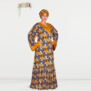 Robe longue islamique de style moyen-oriental pour femmes, kaftan en rayonne modeste avec embellissement en diamants, motif imprimé, manches longues - Product Image 4