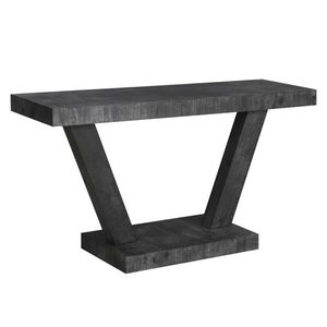 Armadio portaoggetti da 60 pollici Vintage in legno a 2 livelli con impiallacciatura solida con Design rustico per ingresso per divano da soggiorno - Product Image 3