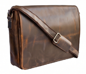 Sac messager vintage en cuir pleine fleur vieilli Gravs Premium LM-02, sacoche bandoulière pour ordinateur portable homme, grande capacité - Product Image 1