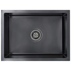 อ่างล้างจานครัวสแตนเลสสีดำทำมือ - Product Image 2