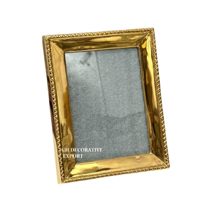 Elegant Brass Finish Hammered Border <b>Picture</b> <b>Frame</b> Premium Rectangular <b>Gold</b> Photo Holder Custom Manufacturer - Product Image 1