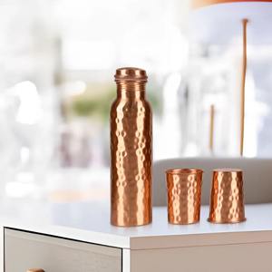 buy pure <b>copper</b> water <b>bottle</b> bulk wholesale hammered <b>copper</b> <b>bottle</b> supplier premium <b>copper</b> <b>bottle</b> manufacturer india - Product Image 1