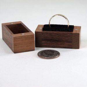 กล่องใส่แหวนไม้รักษ์โลก ทำจากไม้ธรรมชาติแท้ สไตล์เรียบง่าย สำหรับวินเทจ - Product Image 3