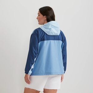 Chaqueta Deportiva con Capucha para Mujer, Diseño Color Block, Cierre de Cremallera, Resistente al Viento, Tejido de Poliéster, para Primavera - Product Image 2