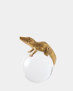 Sculpture de crocodile faite à la main, figurine animale contemporaine, décoration de table pour salon - Product Image 6