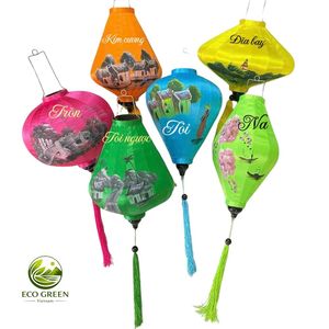 Custom Printed Hoi An Lantern Handmade Silk <b>Decorative</b> Lantern for Branding Event and Promotional Gifts - Product Image 3
