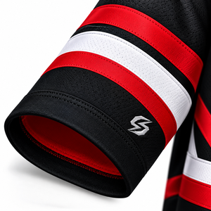 เสื้อฮอกกี้น้ำแข็ง SINEWY SPORTS แบบยูนิเซ็กซ์ แขนยาว ผ้าตาข่ายระบายอากาศ ซับเหงื่อ ชุดทีม คอจีน ผูกเชือก - Product Image 4
