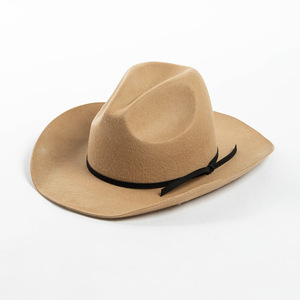 Chapeau en feutre de laine tendance et très vendu, chapeau de cowboy à large bord rigide - Product Image 5