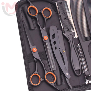 Hair Cutting Straight Beauty Scissors 6'' Stainless Barber Scissors Thinning Shears Haircut <b>Set</b> Comb <b>Razor</b> - Product Image 3