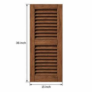Portes à persiennes en polymère de qualité supérieure pour intérieur, avec surface finie, pour la conception contemporaine des chambres, salles de bain et placards - Product Image 2