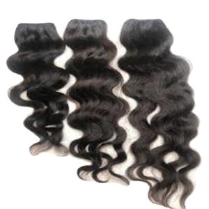 Paquet de machine à double tirage de trame de cheveux Remy indiens crus à vague profonde lâche naturelle de l'exportateur et du fabricant - Product Image 5