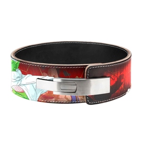 Dragon <b>Ball</b> Z Character Print Leather Waist Support Belt Adjustable Buckle Closure Unisex Fitness <b>Exercise</b> Gear - Product Image 3