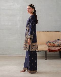 WS-PLD-601 Chemise Courte en Viscose Brodé Premium et Pantalon Qlot pour Femme, Style Soirée, Toutes Saisons, Infroissable WS INTERNATIONAL - Product Image 6