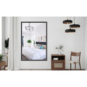 Modern Rectangle Bathroom <b>Mirror</b> 60\"x40\" Oversized <b>Large</b> Wall <b>Mirrors</b> with Black <b>Frame</b> Decorative for Living Room Bedroom - Product Image 6