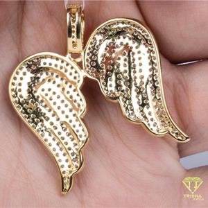 Statement Wing Charm Pendant With Iced Out Luxury Jewelry Style - Product Image 6