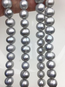 Perlas de Agua Dulce Grises AA Plus de 10-11mm, Forma de Patata, Alto Brillo, Hebra Suelta para Fabricación de Joyería, Venta al Por Mayor, Tendencia - Product Image 2