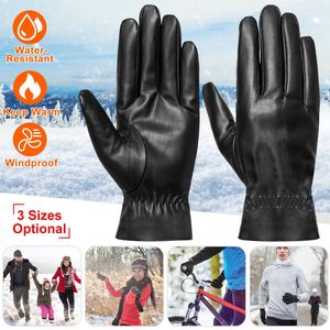 Guanti Invernali Unisex in Morbida Pelle, Antivento e Caldi per Sport all'Aperto, Ciclismo, Sci, Corsa in Climi Freddi - Product Image 1