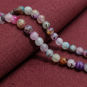 Jaunty 8-10mm Natural Onyx Round Faceted <b>Beads</b> Multi <b>Color</b> for Bracelet Making DIY - Product Image 4