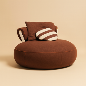 Choco Swirl Postmoderne Accent Chaise longue Chaise longue Déclaration de sièges ludiques pour les intérieurs de salon et de chambre à coucher modernes - Product Image 5