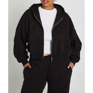 Conjunto Deportivo de 2 Piezas para Mujer, Invierno 2026, Informal, para Correr, Talla Grande, Chaqueta con Cremallera y Capucha de Poliéster - Product Image 3