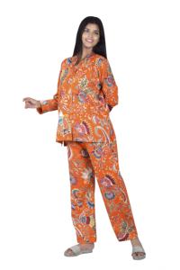 Vêtements d'été légers pour femmes en coton fait à la main imprimé floral pyjamas de style PJ tailles XL et 5XL - Product Image 2