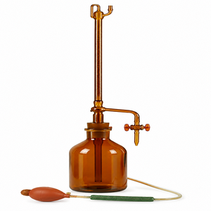 Burette automatique Amber Classe A avec soufflet en caoutchouc et robinet en PTFE, verrerie volumétrique de précision - Product Image 2