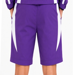 Ensemble short et coupe-vent pour homme, léger, décontracté, streetwear, survêtement sportif, respirant, confortable, coupe ajustée, streetwear urbain - Product Image 5
