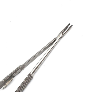 Porte-aiguille TC Forceps, taille personnalisée, droit, instrument microchirurgical en acier inoxydable, manuel, pour chirurgie générale, certifié CE - Product Image 3