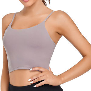 Fashion High Quality Women Fleece Breathable Seamless High for Simple Front Custom Logo <b>Racerback</b> U-Neck Sports <b>Bra</b> Gym Workout - Product Image 3
