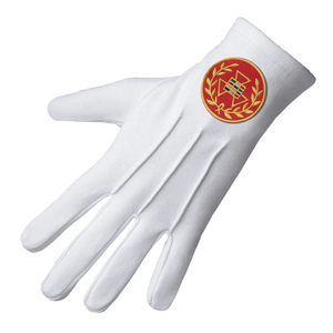 Guantes y Manoplas de Algodón 100% de Alta Calidad, Bordados, Regalia Masónica, Venta al Por Mayor, Regalia Masónica Barata - Product Image 5