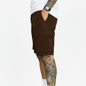 Shorts cargo en coton respirant et écologique, style personnalisé de créateur haut de gamme, avec cordon de serrage, service OEM, grandes tailles, mode - Product Image 1