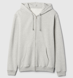 Sweat à capuche zippé pour homme, doublure Sherpa, épais, thermique, chaud, polaire, grandes tailles, vêtements de travail décontractés - Product Image 3