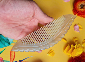 Professional buffalo horn comb salon quality hair styling <b>tool</b> factory direct price - Product Image 5