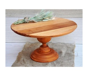 Support à gâteau en bois robuste et durable, conçu pour les gâteaux lourds, les cupcakes, les desserts et une utilisation longue durée en pâtisserie. - Product Image 4
