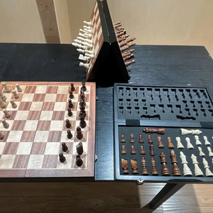 ILAHI's Eco-Friendly Rustic Polished Rectangle <b>Chess</b> <b>Board</b> Game 100% Handmade Pure Wood Animal/Love Style Customized Size <b>Chess</b> - Product Image 1