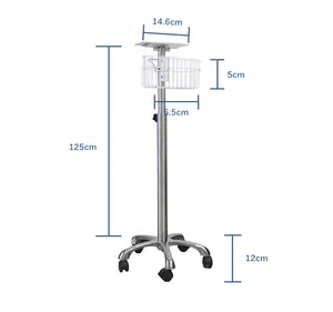 Suprimentos médicos de aço inoxidável, suporte de rolamento para a entrega do monitor de paciente, rapidamente com preço em massa