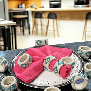 Luxury Napkin Ring Handmade Butterfly Design <b>Beads</b> Wood Paper Iron <b>Plastic</b> Cotton Material Napkin Holder Party Tableware Spring - Product Image 3