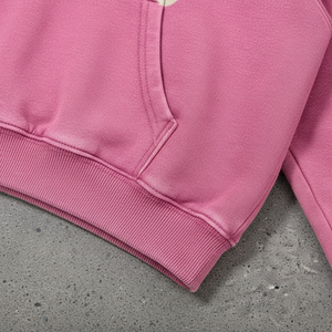 Sweat à capuche personnalisé OEM Rexfit Sports, streetwear, coton lourd, délavé à l'acide, broderie effet soleil. - Product Image 5