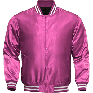 Men's Exclusive White Satin Varsity Jacket with Full-snap Heat Custom Logo <b>Printed</b> <b>Stand</b> Collar Canvas Material for Basketball - Product Image 5