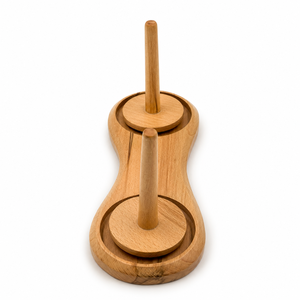 Soporte para dos bolas de hilo Beechwood Dual Yarn |   Hiladora de hilo de madera con 2 husillos giratorios |   Organizador de Hilos para Tejer y Hacer Ganchillo, Regalo para Manualidades - Product Image 1