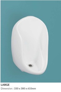 Urinoir GRAND FORMAT pour HÔTELS et ÉCOLES, en CÉRAMIQUE, DESIGN PORTABLE, 330X380X610mm, PLUSIEURS COLORIS - Product Image 3