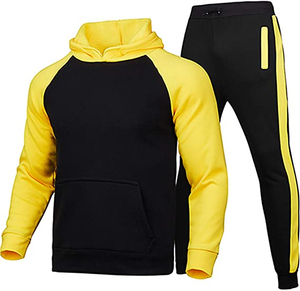 Custom Men’s Heavyweight Cotton Tracksuit Embroidered Logo Jogging Training Sportswear Set - Product Image 1