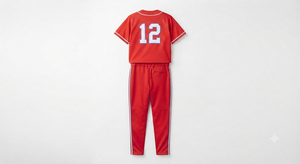 Ensemble de maillots de baseball rouges personnalisés, uniforme d'équipe, haut de batteur à manches courtes, pantalon de survêtement avec le nom de l'équipe 'Wildcats' pour l'entraînement des jeunes - Product Image 3