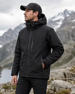 Veste imperméable coupe-vent à coque rigide personnalisée |   Veste de pluie pour la randonnée en plein air OEM - Product Image 3