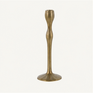 Modern Minimalist <b>Brass</b> Taper Candle <b>Holder</b> Elegant Sculptural Metal <b>Candlestick</b> Stand for Wedding Centerpieces And Home Decor - Product Image 1